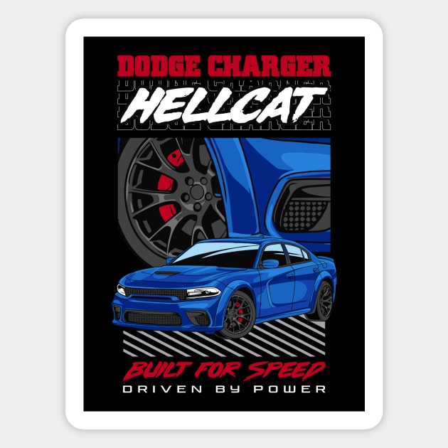 Charger SRT Hellcat Car Magnet by milatees